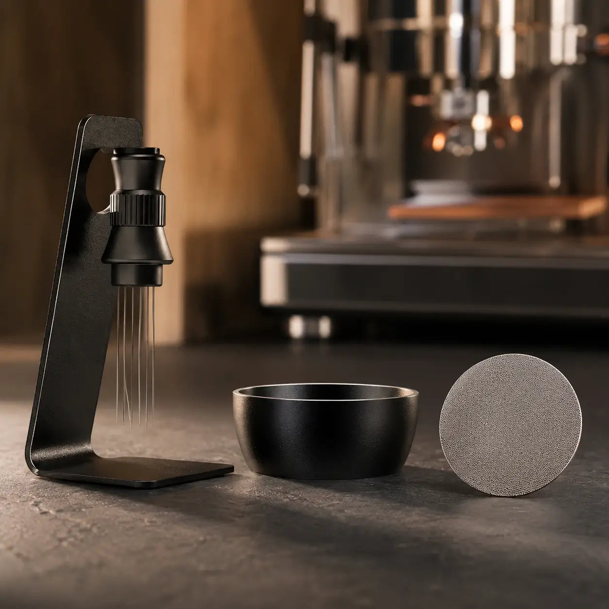 Ristrevo Essential Barista Set mit WDT-Werkzeug, magnetischem Dosiertrichter und Puck Screen