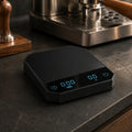 Schwarze Ristrevo Precision Scale für Espresso mit digitaler Anzeige und Timer